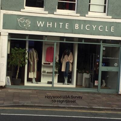059 White Bicycle dress shop