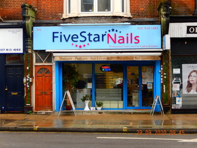 204 Fulham Palace Road     Five Star Nails
